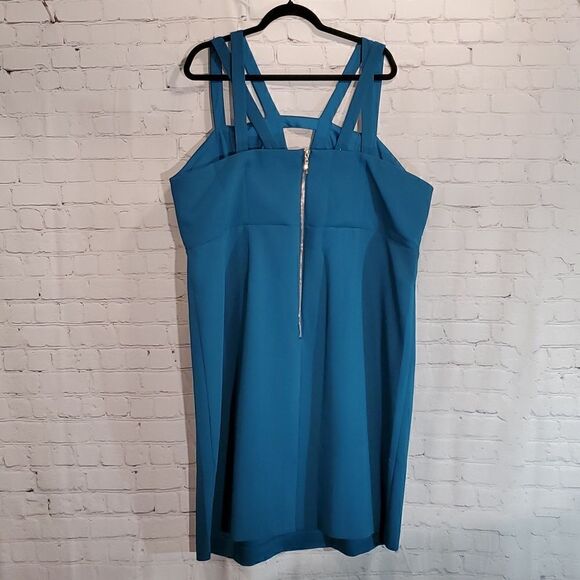 Lane Bryant teal strappy sheath dress size 26 - Picture 6 of 12